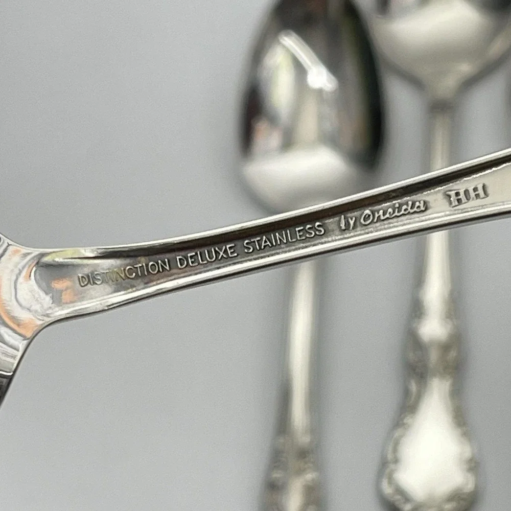 Oneida Mansion‎ Hall Stainless Soup Spoons Distinction Deluxe HH Flatware Set 3